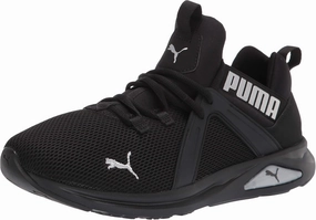 PUMA womens Enzo 2 Cross Trainer, Puma Black-metallic Silver, 5.5 US