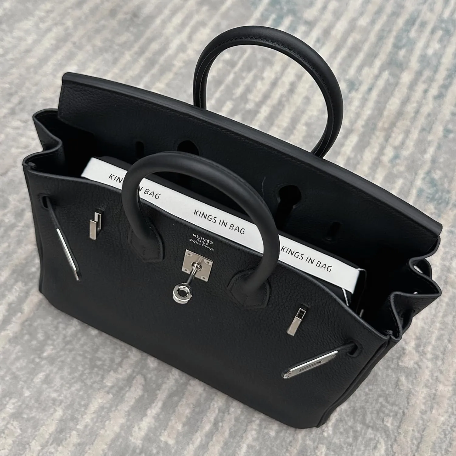 Purse Pillow for Birkin 25/30/35/40, Smooth Satin Bag Shaper Compatible with Hermes Birkin Bag, Memory Foam Pillows for Women Handbag, Lightweight Purse Stuffers for Shape(Black, BK25 Sellier)
