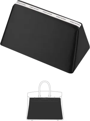 Purse Pillow for Birkin 25/30/35/40, Smooth Satin Bag Shaper Compatible with Hermes Birkin Bag, Memory Foam Pillows for Women Handbag, Lightweight Purse Stuffers for Shape(Black, BK25 Sellier)
