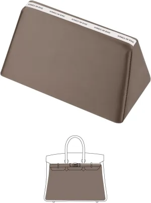 Purse Pillow for Birkin 25/30/35/40, Smooth Satin Bag Shaper Compatible with Hermes Birkin Bag, Memory Foam Pillows for Women Handbag, Lightweight Purse Stuffers for Shape(Etoupe Grey, BK25 Sellier)
