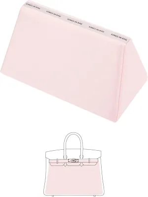 Purse Pillow for Birkin 25/30/35/40, Smooth Satin Bag Shaper Compatible with Hermes Birkin Bag, Memory Foam Pillows for Women Handbag, Lightweight Purse Stuffers for Shape(Pink, BK25 Sellier)