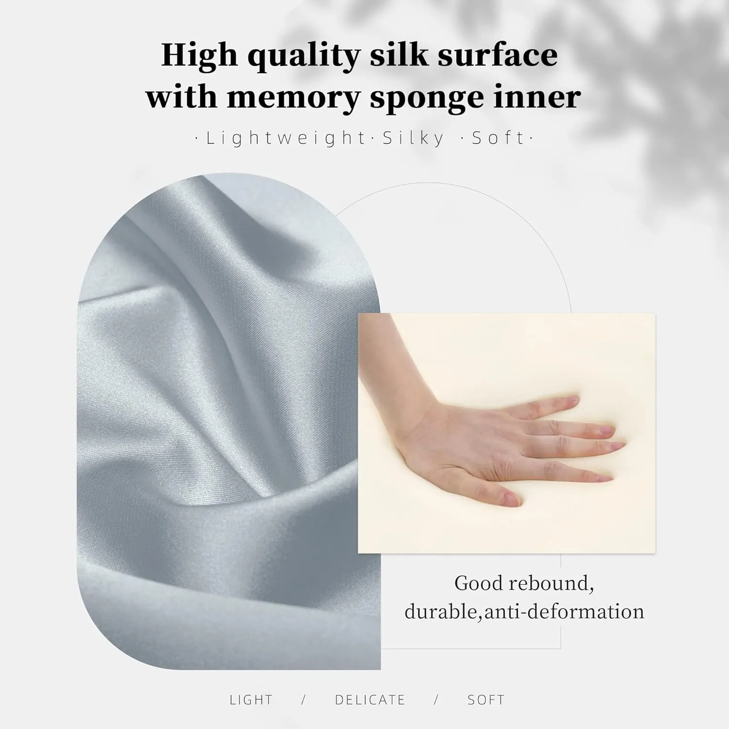 Purse Pillow Insert for Lindy, Purse Shaper with Soft Memory Foam Inner, Lightweight Luxury Bag Pillow with Silky Satins for Women Handbag (Blue Pale, Lindy26)