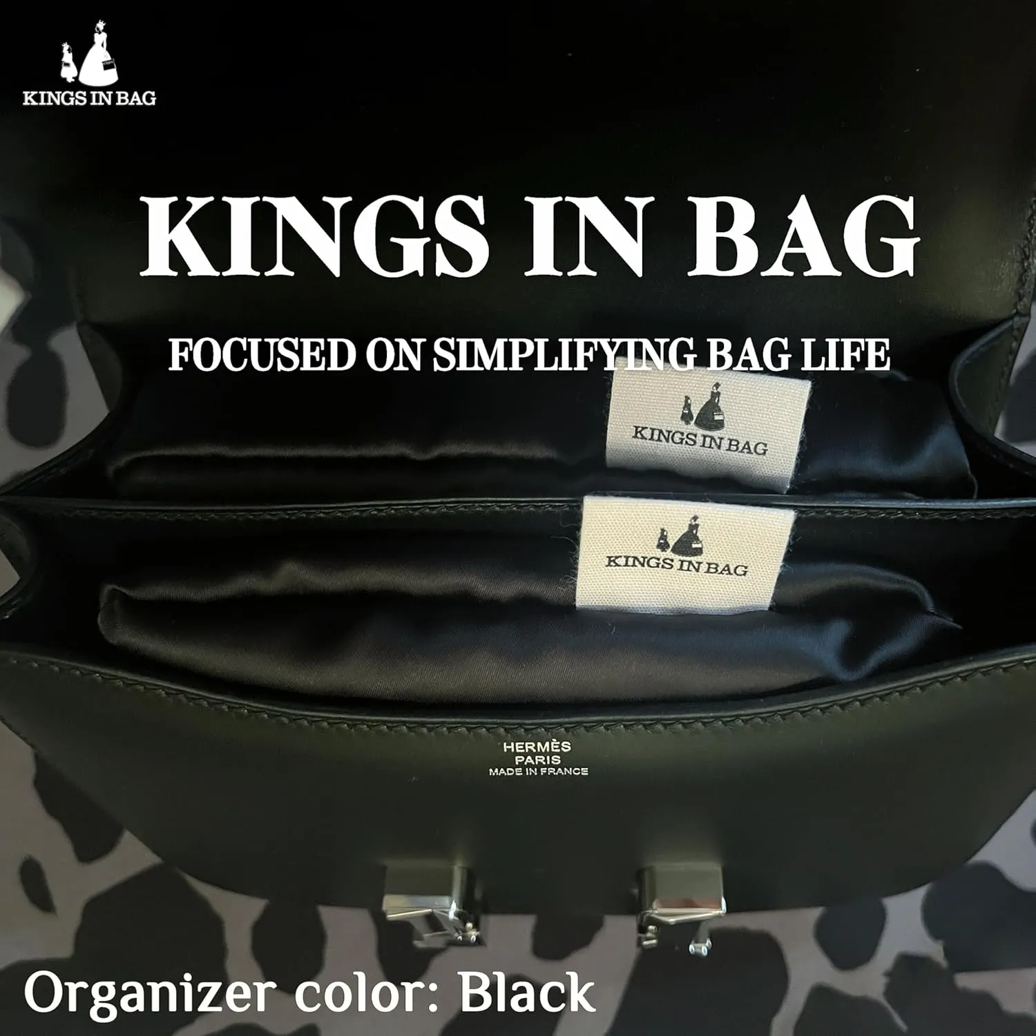 Purse Shaper Pillow Insert for Constance 18 Bag, KINGS IN BAG Luxury Bag Shaper Compatible with Constance 18 Handbag, Soft-touch and Lightweight Inner Pillow, Down Cotton Inner(Black, Constance 19)
