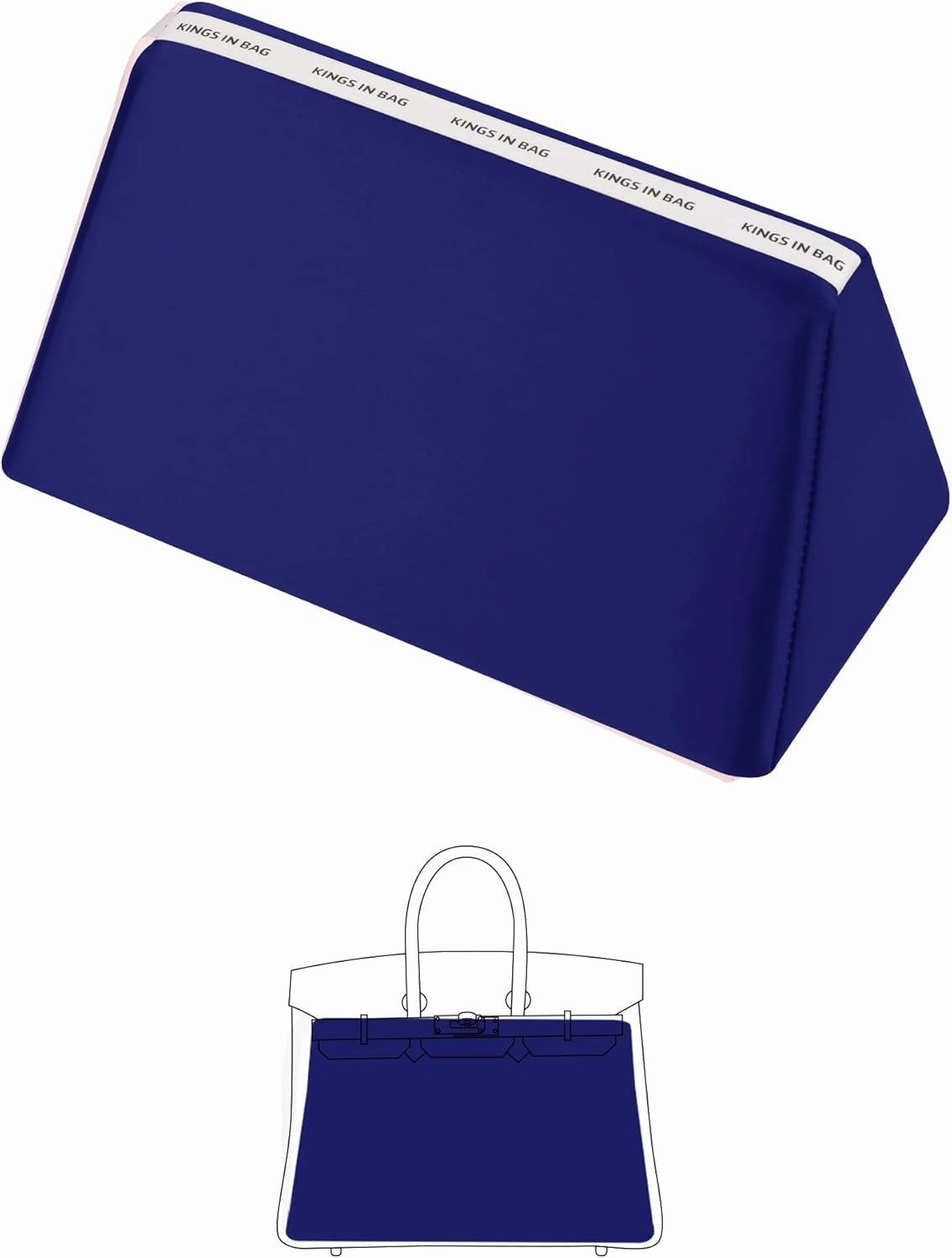 Purse Pillow for Birkin 25/30/35/40, Smooth Satin Bag Shaper Compatible with Hermes Birkin Bag, Memory Foam Pillows for Women Handbag, Lightweight Purse Stuffers for Shape(Blue Electric, BK25 Sellier)