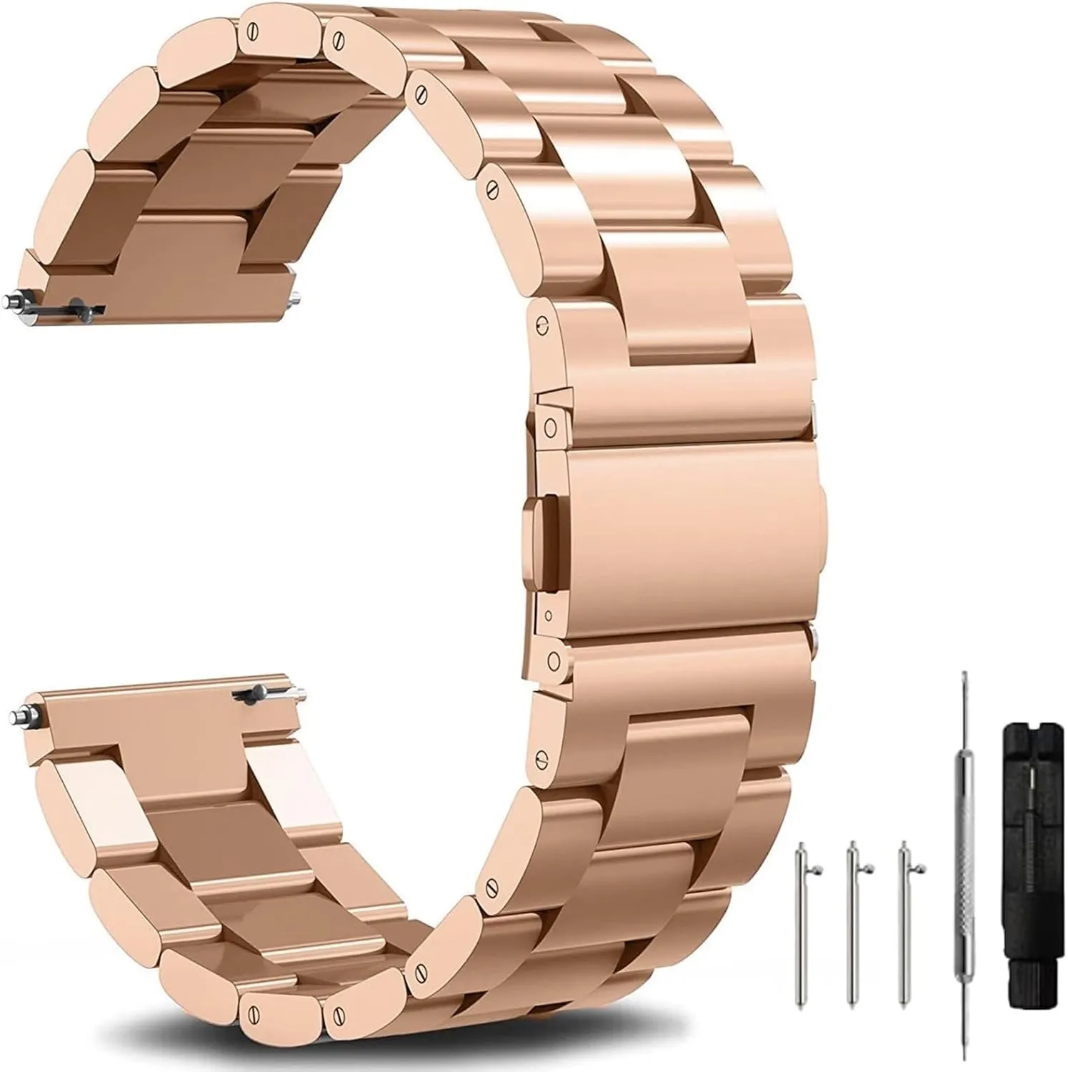 Quick Release Stainless Steel Watch Band Metal Matte Brushed Watch Strap 18mm 20mm 22mm Smartwatch Replacement Band Men Women