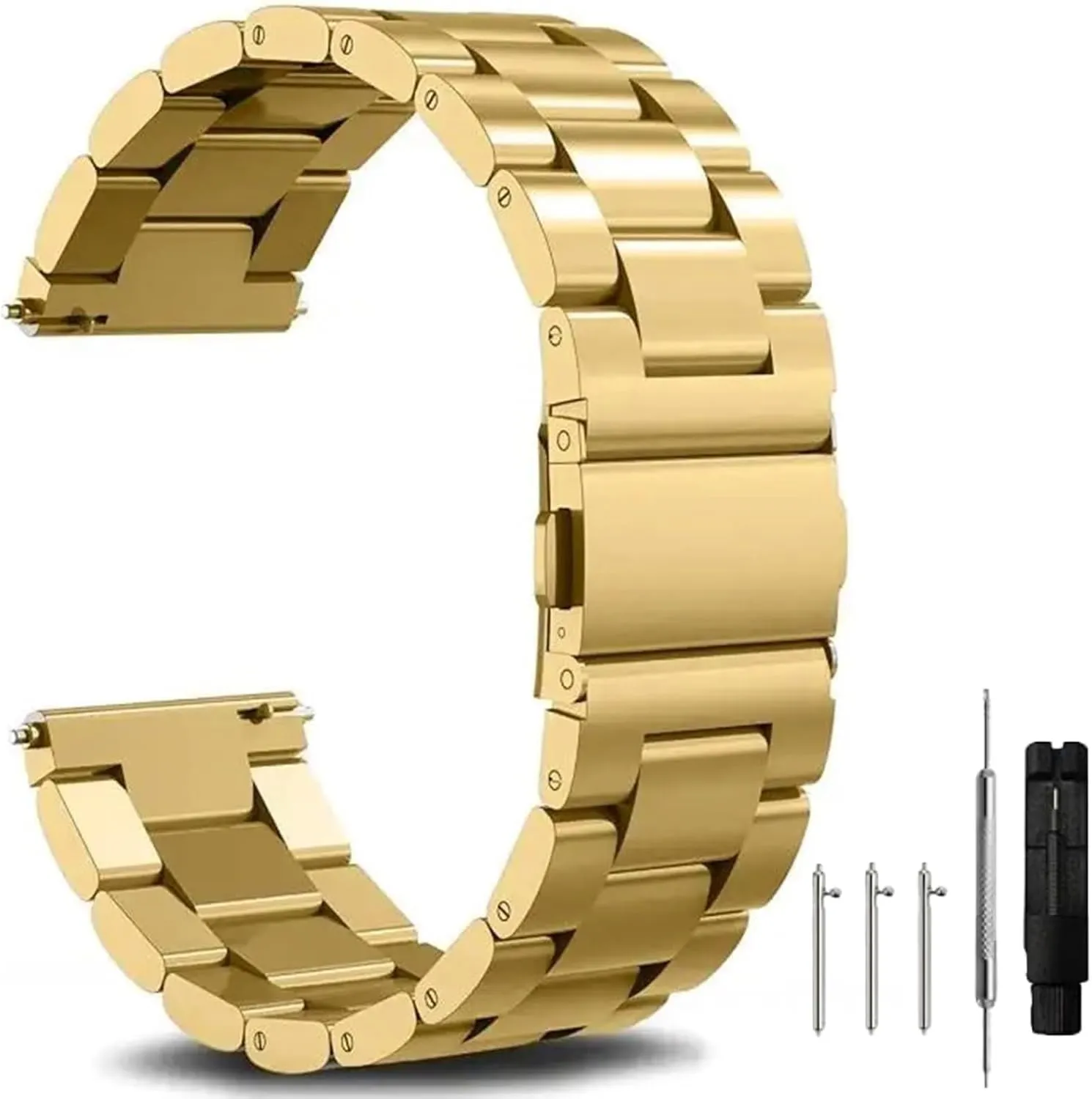 Quick Release Stainless Steel Watch Band Metal Matte Brushed Watch Strap 18mm 20mm 22mm Smartwatch Replacement Band Men Women