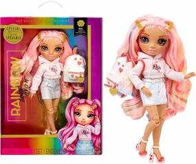 Rainbow High Rainbow Junior High Special Edition Kia Hart - 9" Pink Posable Fashion Doll with Accessories and Open/Close Soft Backpack. Great Toy Gift for Kids Ages 4-12