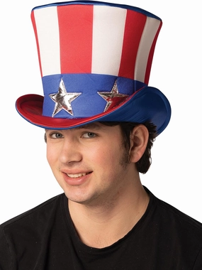 Rasta Imposta Ultimate Deluxe Uncle Sam Hat Halloween Costume Patriotic American USA Party Holiday Dress Up Cosplay Mens Womens Costumes, Adult One Size
