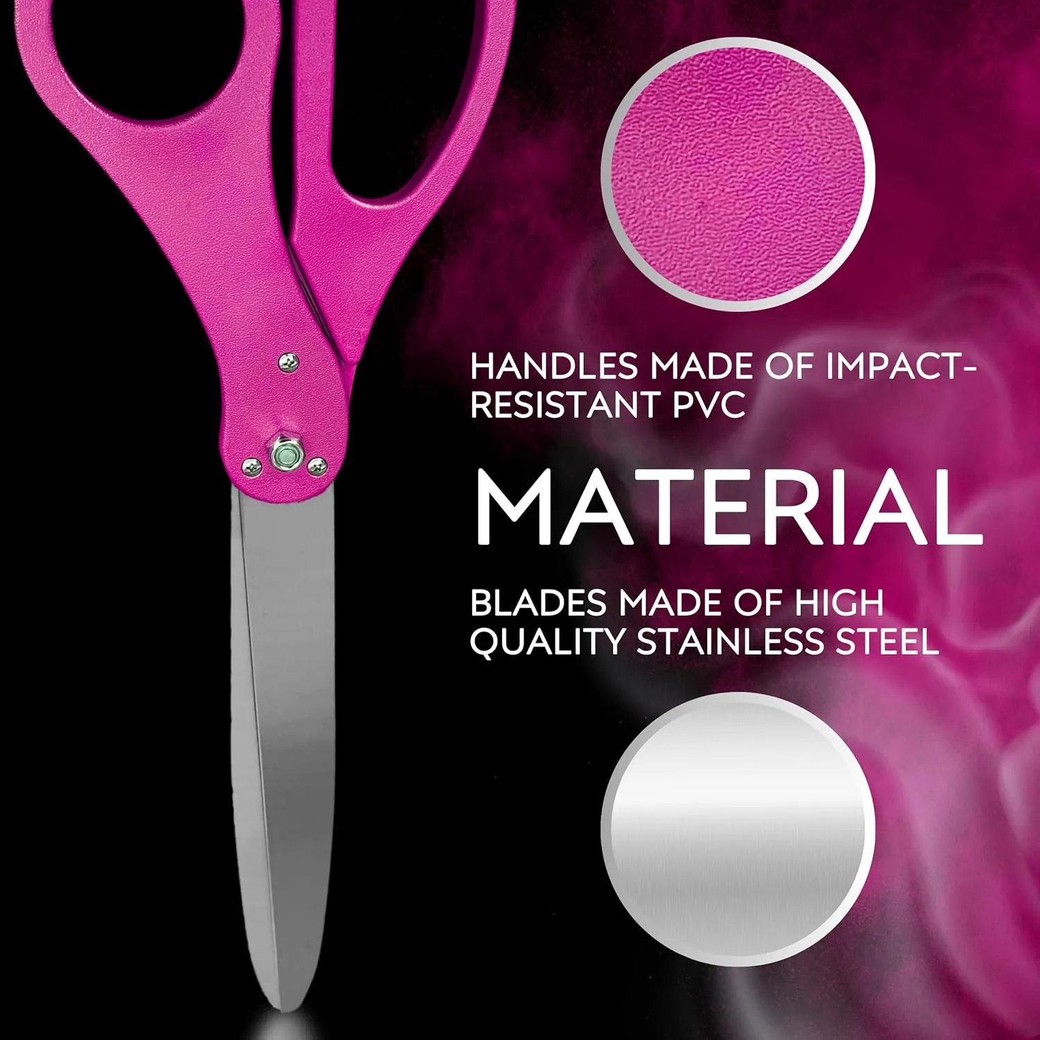 Ribbon Cutting Ceremony Kit — Pink Large Grand Opening Ribbon Cutting Ceremony Scissors 25'' and Gold Satin Ribbon for Grand Openings Ceremonies Special Events & Inaugurations