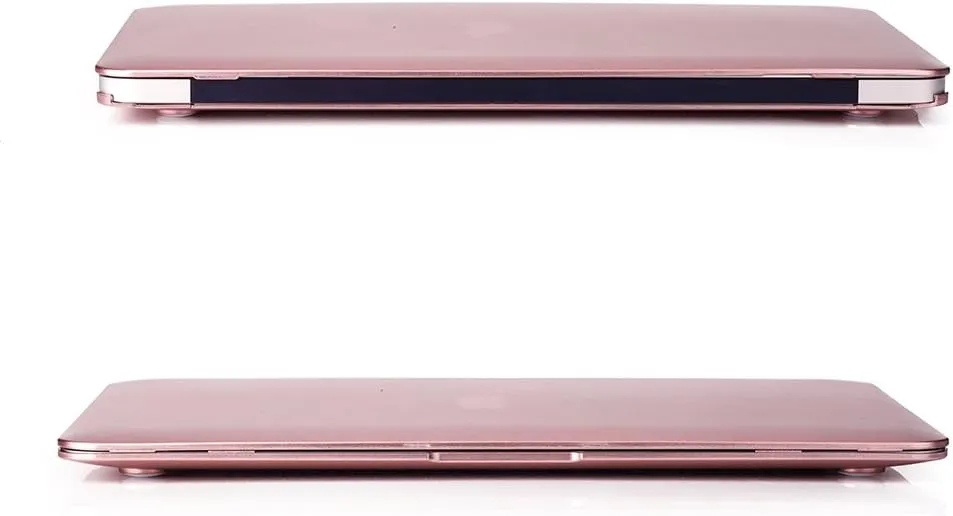 RUBAN Case Compatible with MacBook Air 13 Inch (Models: A1369 & A1466, Older Version 2010-2017 Release), Slim Snap On Hard Shell Protective Cover and Keyboard Cover, Rose Gold