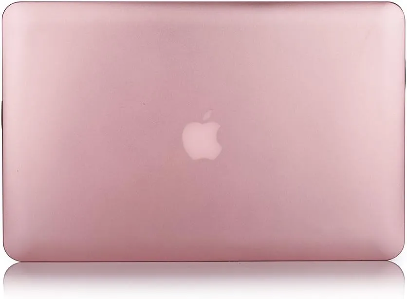 RUBAN Case Compatible with MacBook Air 13 Inch (Models: A1369 & A1466, Older Version 2010-2017 Release), Slim Snap On Hard Shell Protective Cover and Keyboard Cover, Rose Gold