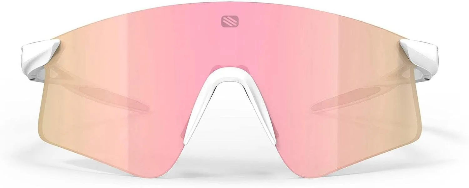 Rudy Project Astral X Sport Shield Sunglasses Astral X White Matte With Multilaser Rose Gold Lenses