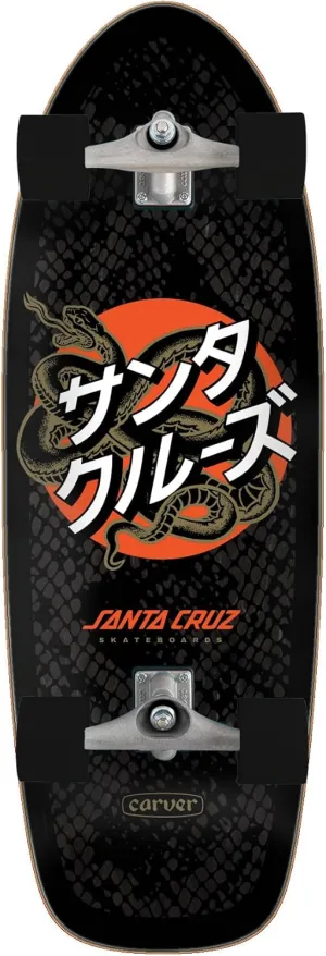 Santa Cruz Japanese Snake Dot Pig 10.54in x 31.45in Carver Surf Skate Skateboard Cruzer