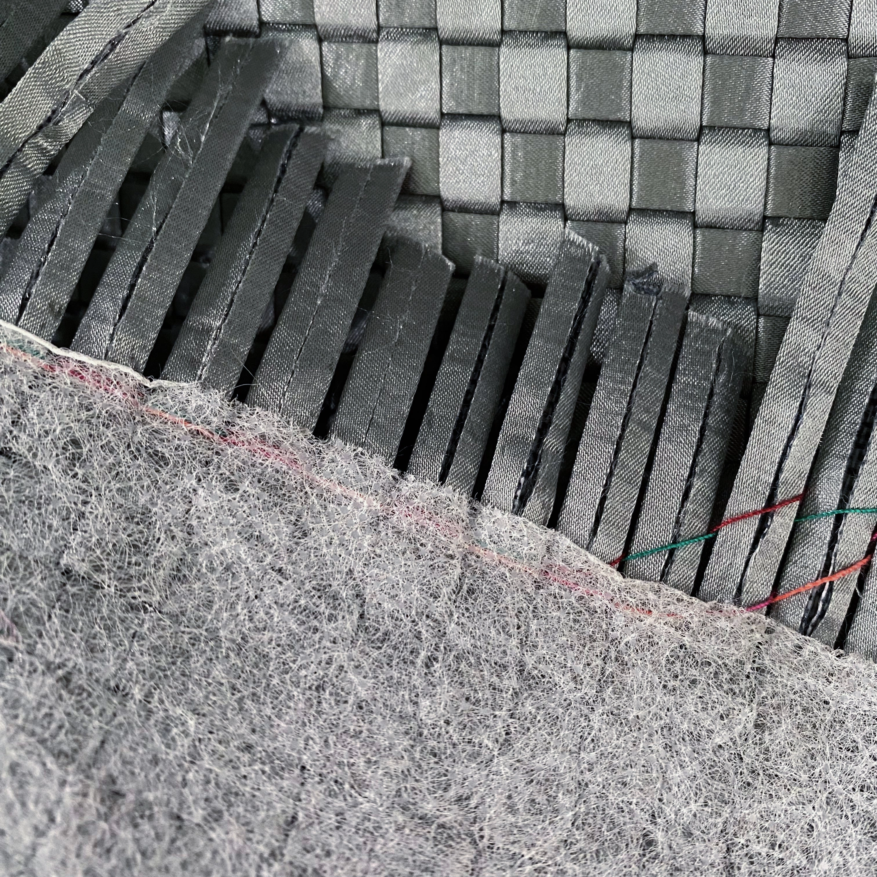 Satin Steel Checkerboard Basket Weave - Silver