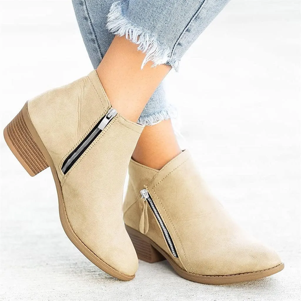 SBGMoSJ Ankle Boots for Women Low Heel Womens Extra Wide Width Booties Booties for Women Chunky Heel Low Cut Cowboy Boots Black Ankle Boots Cowboy Boots Fall Boots for Women 2023