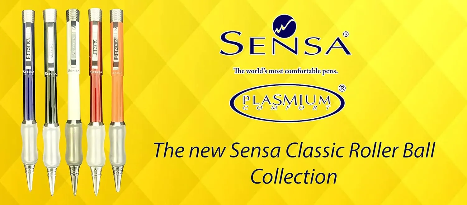 Sensa Classic Retractable Rollerball Pen - Metallic Blue