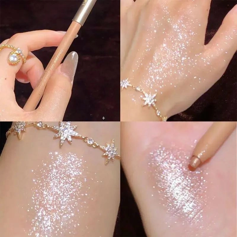Shiny Chameleon Eyeliner Pencil Green Gold Purple Glitter Eye Shadow Lying Silkworm Pen Waterproof Beauty Cosmetics Women Makeup
