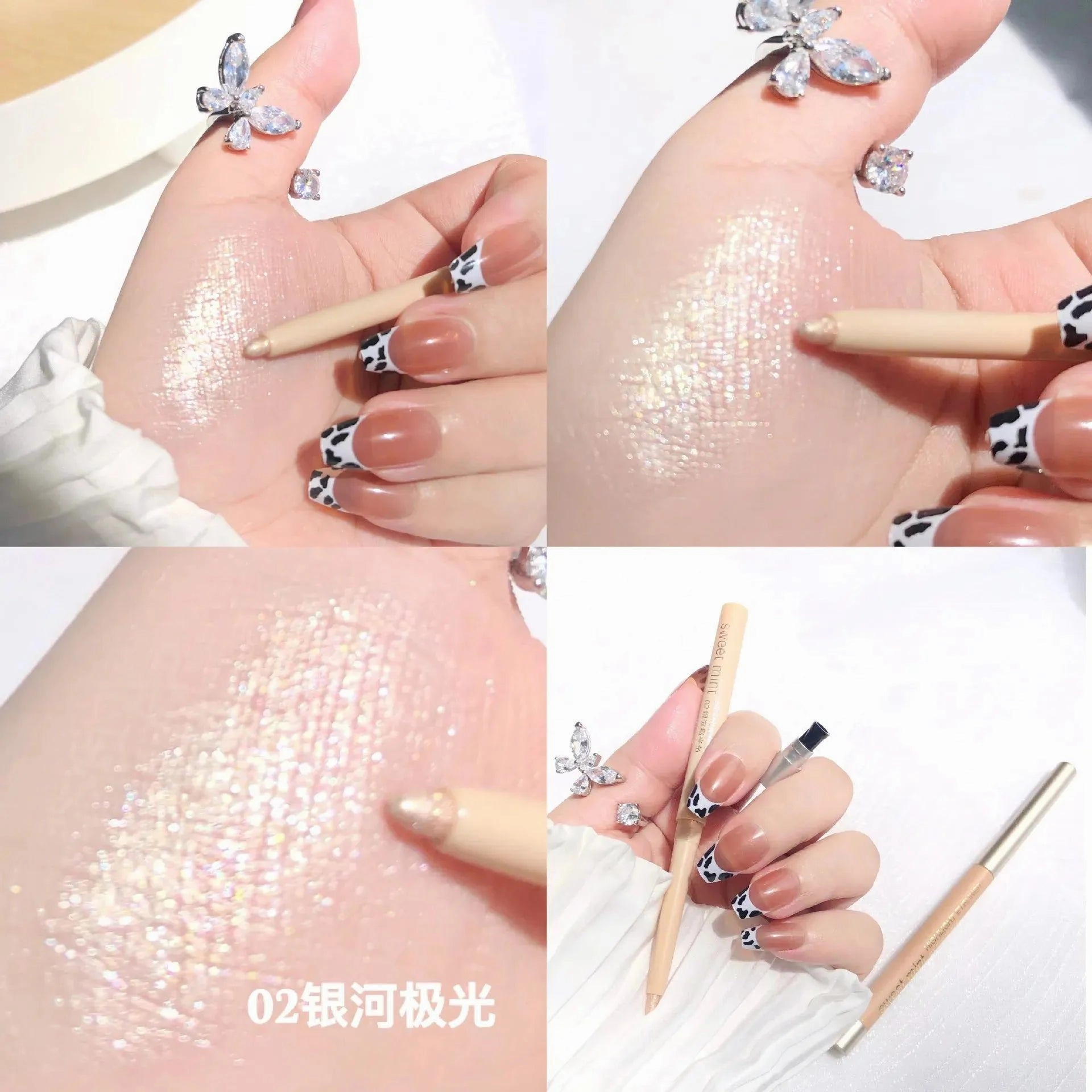 Shiny Chameleon Eyeliner Pencil Green Gold Purple Glitter Eye Shadow Lying Silkworm Pen Waterproof Beauty Cosmetics Women Makeup