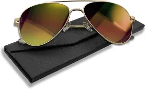 SIBERIAN 100% Real Glass Aviator 60mm USA Premium Pilot Sunglasses Men/Women UV400 Protection Non-Polarized