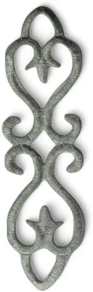 Silver Metallic Swirl Scroll Costume Iron On Embroidered Patch 4.88" Patch Embroidered Decorative for Jeans Hats Clothes Backpacks Holiday Gift