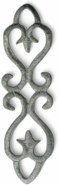 Silver Metallic Swirl Scroll Costume Iron On Embroidered Patch 4.88" Patch Embroidered Decorative for Jeans Hats Clothes Backpacks Holiday Decorative Applique for DIY