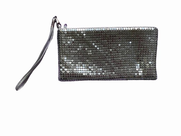 Silver Slinky Mesh Wristlet