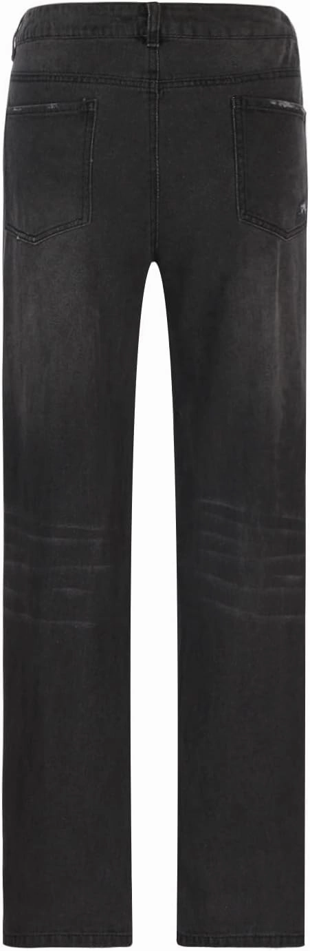 SMIDOW Women Stacked Pants Ripped Jeans Boyfriend Distressed Baggy Cargo Straight Leg Pants