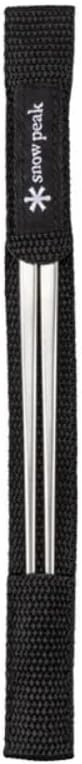 Snow Peak Titanium Chopsticks - Essential & Durable Camping Cutlery - Titanium Chopsticks with Carry Case for Convenient Storage & Packing - Utensils for Camping, HIking & Home - Silver