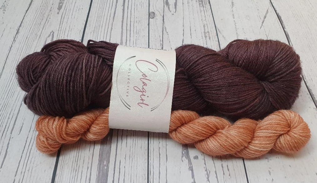 Sock Set Swagman 4ply/Fingering 'Crimson Blush & Warm Peach'