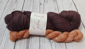 Sock Set Swagman 4ply/Fingering 'Crimson Blush & Warm Peach'