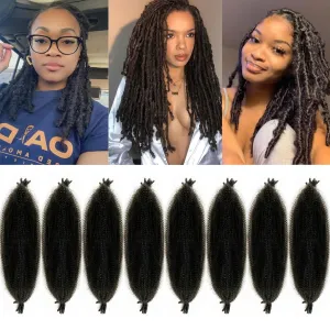 Springy Afro Twist Hair 12 Inch 8 Packs Marley Hair Pre-fluffed Spring Twist Hair Twisted Up Kinky Twist Cuban Twist Crochet Hair Pre-separated Braiding Hair For Black Women (12inch, 4#)