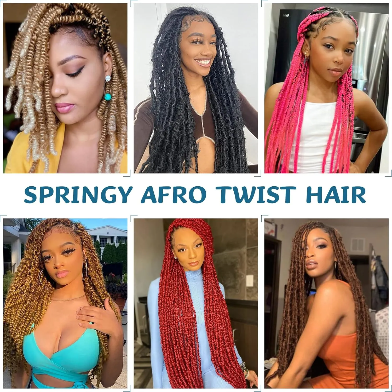 Springy Afro Twist Hair 12 Inch 8 Packs Marley Hair Pre-fluffed Spring Twist Hair Twisted Up Kinky Twist Cuban Twist Crochet Hair Pre-separated Braiding Hair For Black Women (12inch, 4#)