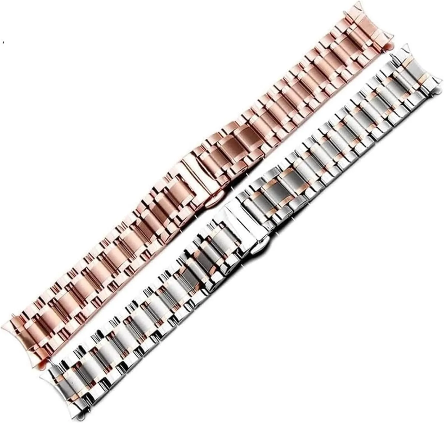 Stainless Steel Watch Band, Watchband Bracelet Watch Straps 16mm 17mm 18mm 19mm 20mm 21mm 22mm 23mm 24mm Steel Banding(Black,17mm)