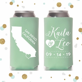 State or Province - Tall Boy 16oz Wedding Can Cooler #1