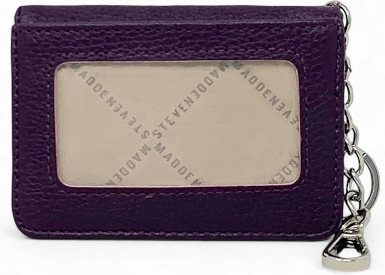 Steve Madden Bfold Clip On Card Case Wallet with Keyring (Beet Root)