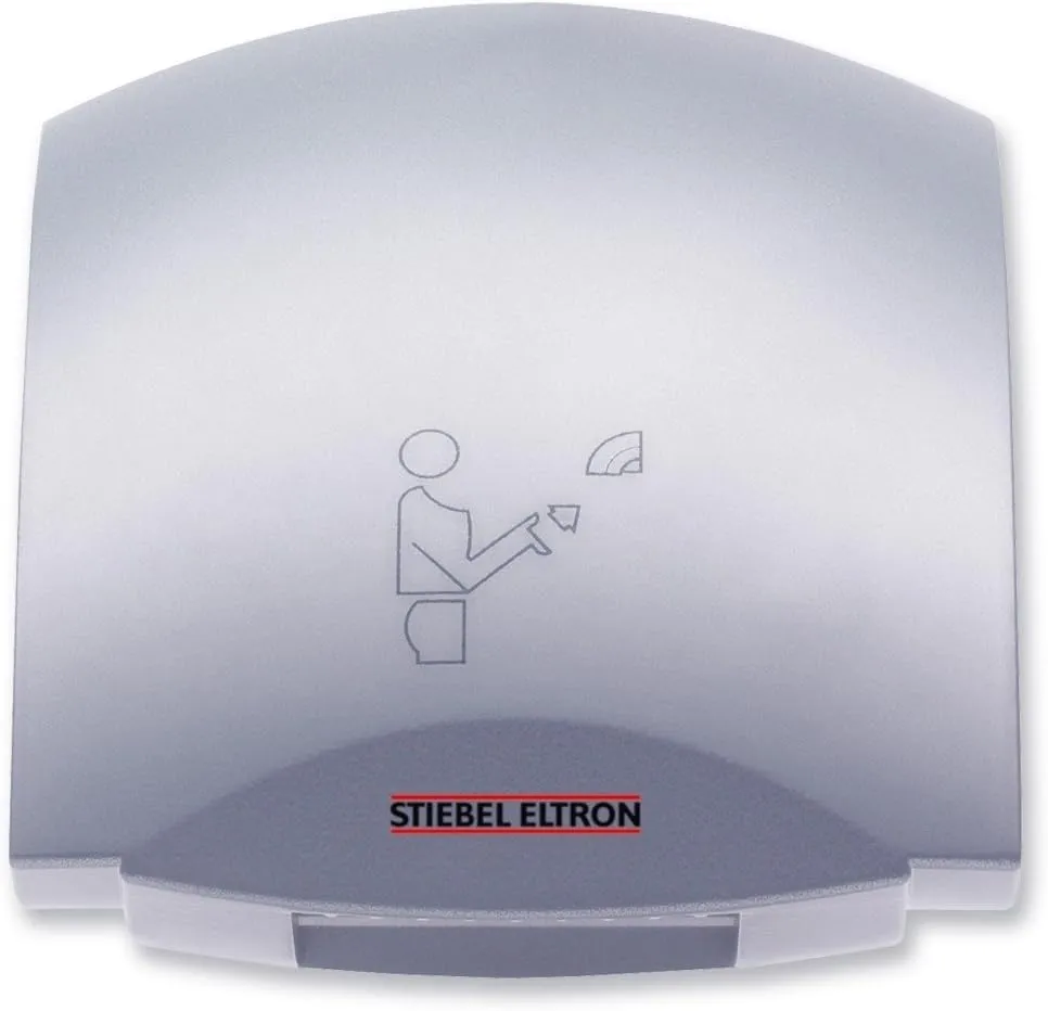 Stiebel Eltron 073725-S Galaxy M1 Ultra Quiet Automatic Hand Dryer with Cast Aluminum Housing, Silver Metallic, 1500/2000 Watts, 208/240 Volts, 7.21/8.34 Amp, 53dB(a) Noise Level, 10.5"Hx6.88"Wx9.06"D