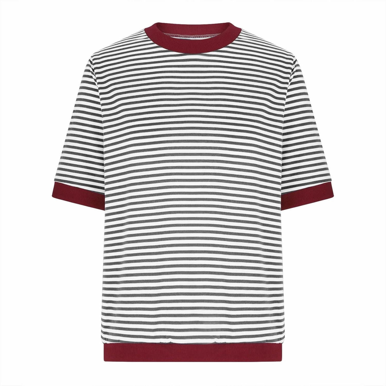 Striped Tshirt Women Crew Neck Print Short Sleeve Womens Summer Tops Color Block Knitted Trendy Pullover Blouses