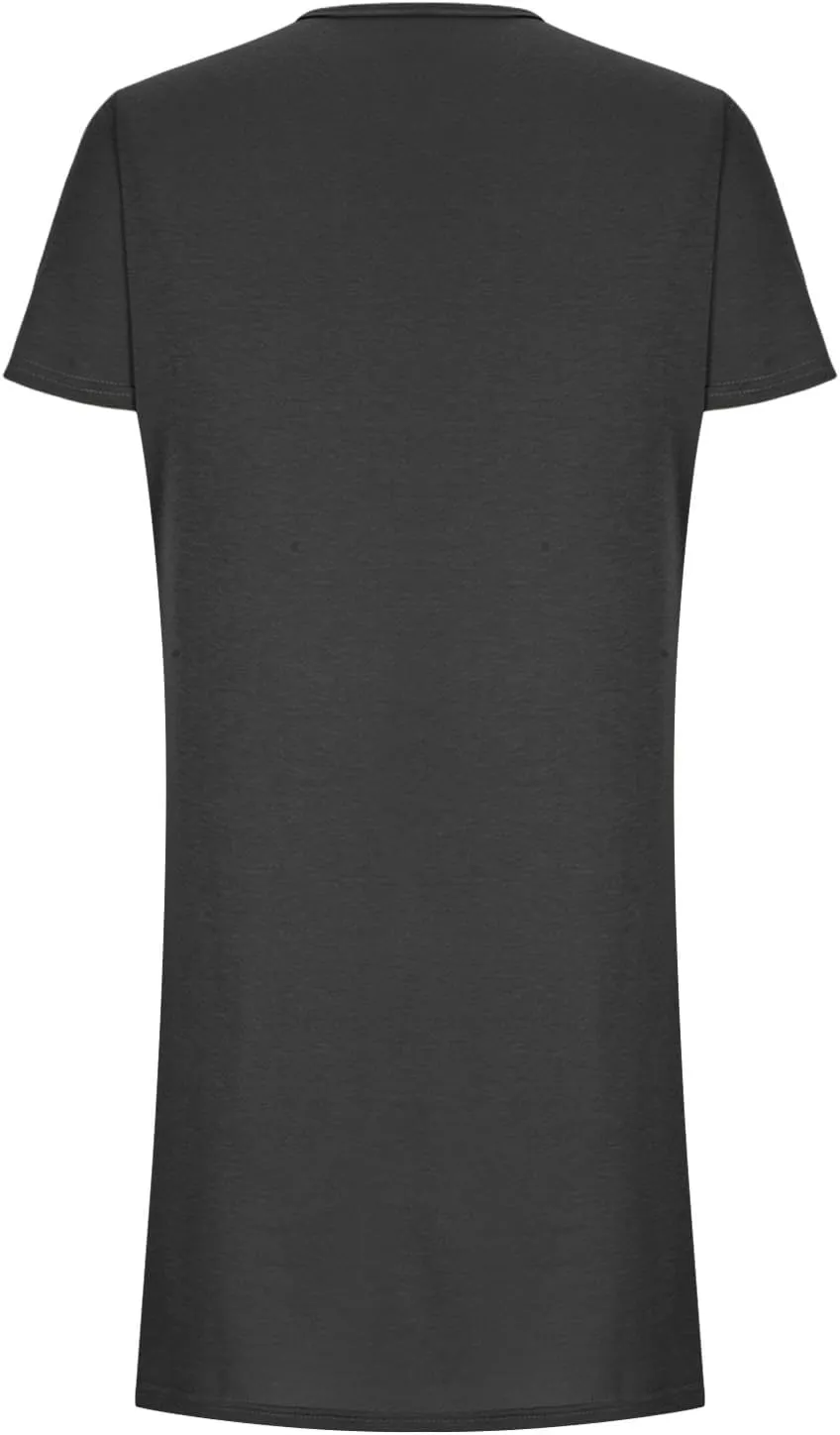 Summer Dresses for Women 2025 Classiac Fit Short Sleeve Midi Dress with Pockets Casual Loose Summer Beach Dresses