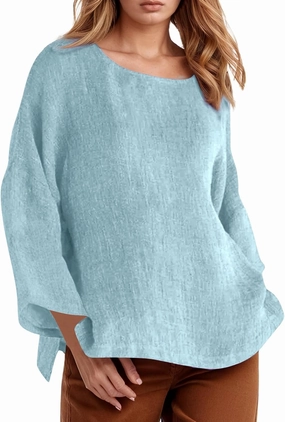 Summer Tops for Women 2025 Cotton Linen Short Sleeve Shirts Cute Boho Floral Top Dressy Casual Lapel Comfy Blouse