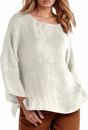 Summer Tops for Women 2025 Cotton Linen Short Sleeve Shirts Cute Boho Floral Top Dressy Casual Lapel Comfy Blouse
