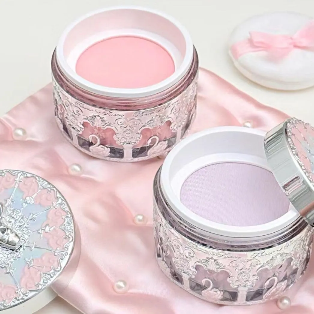 Swan Ballet Setting Loose Powder Makeup Matte Finishing Oil Control Rose Scent Loose Powder (C01)