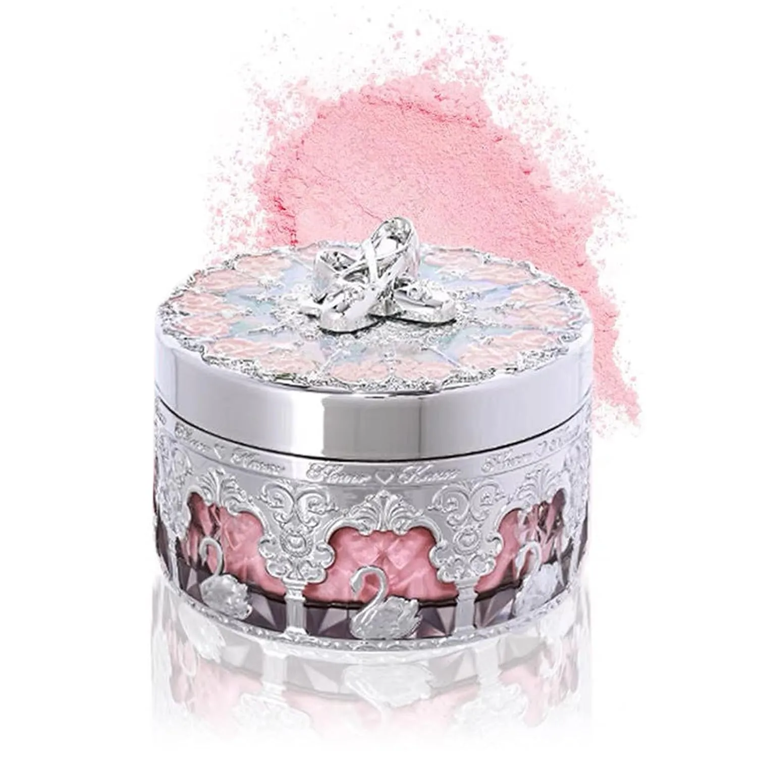 Swan Ballet Setting Loose Powder Makeup Matte Finishing Oil Control Rose Scent Loose Powder (C01)
