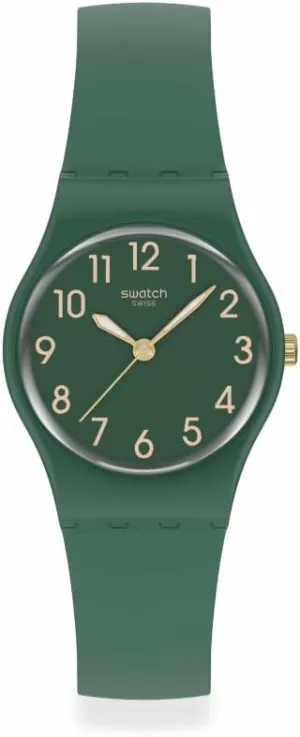 Swatch Casual Watch Unisex Green Quartz Plastic Notes of Pecan