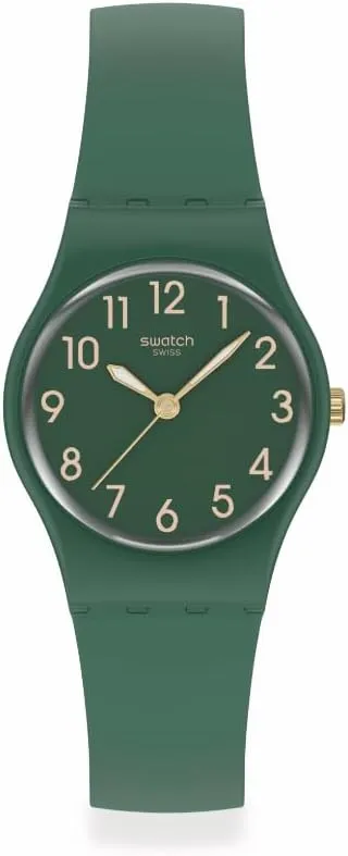 Swatch Casual Watch Unisex Green Quartz Plastic Notes of Pecan