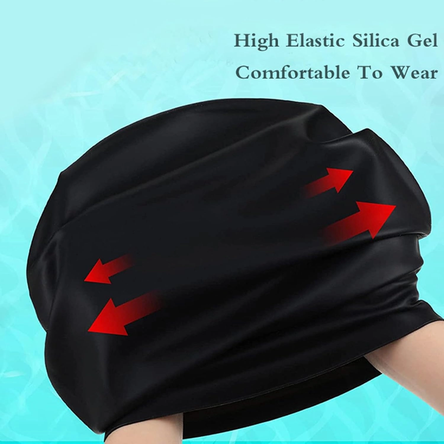Swim Caps for Women,3 Pack Waterproof Silicone Swim Cap for Men,Comfortable High Elasticity Swimming Cap for Kids 6-14,Perfect for Pool,Beach,Lap Swimming