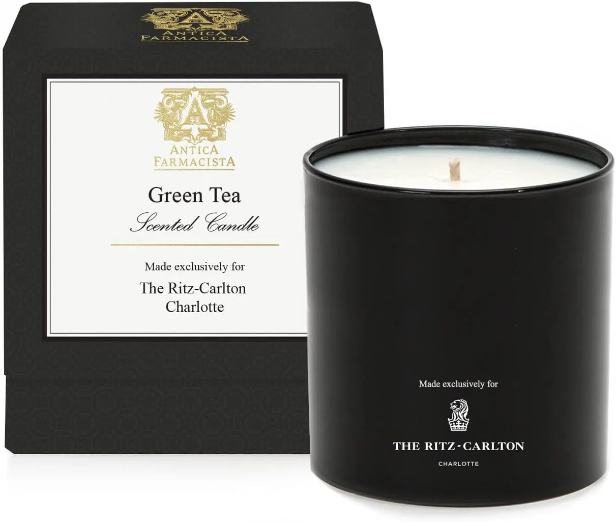 The Ritz-Carlton Green Tea Candle by Antica Farmacista - Notes of Bergamot, Lemon, Peppercorn, Bulgarian Rose, and Green Tea - 9 oz.