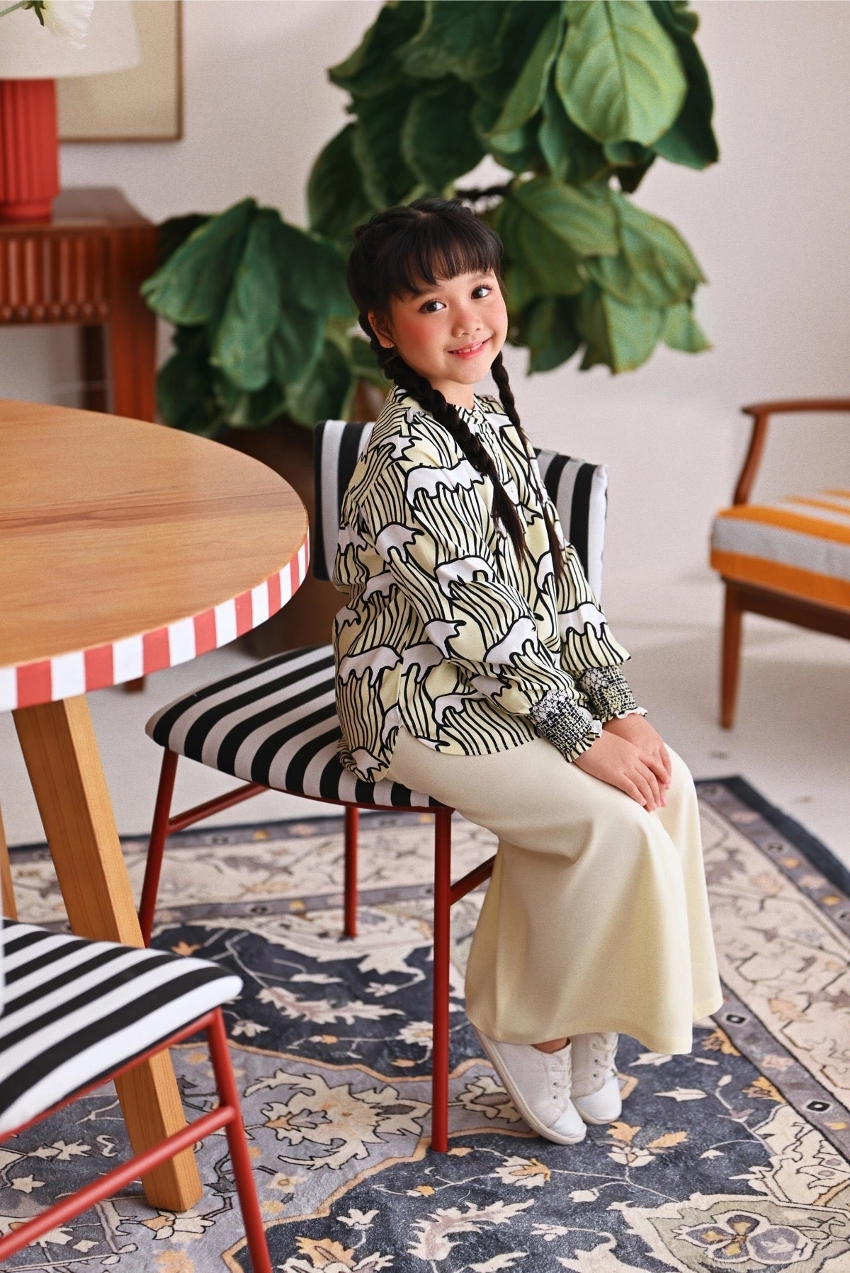 The Akari Folded Skirt - Baby Yellow