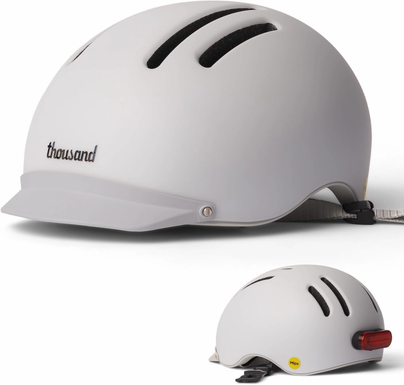 Thousand Chapter MIPS Adult Bike Helmet - LED Tail Light, Cycling & Bicycle Safety Certified, Lightweight & Low Profile, Men & Women, Lockable PopLock