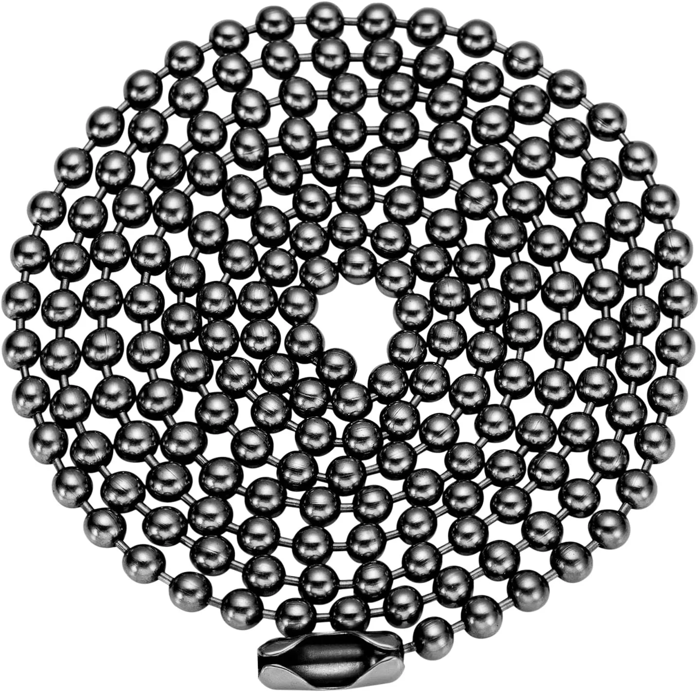 TI-EDC Pure Titanium Bead Ball Chain Necklace, Jewelry Chain Adjustable with Gift Package for Men and Women (2.4mm Bead-30in Length)