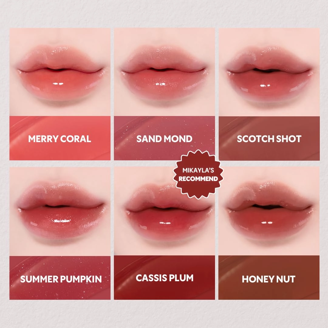 TIRTIR [*Mini Size Waterism Tinted Lip Gloss #15 Grapen, 0.06 Fl Oz – Kiss Ready Lipgloss, 12H Long Lasting Non Sticky Natural Tinted Glow Korean Multiuse Cheek and Lip Tint for Women gift